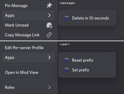 Demo context menu