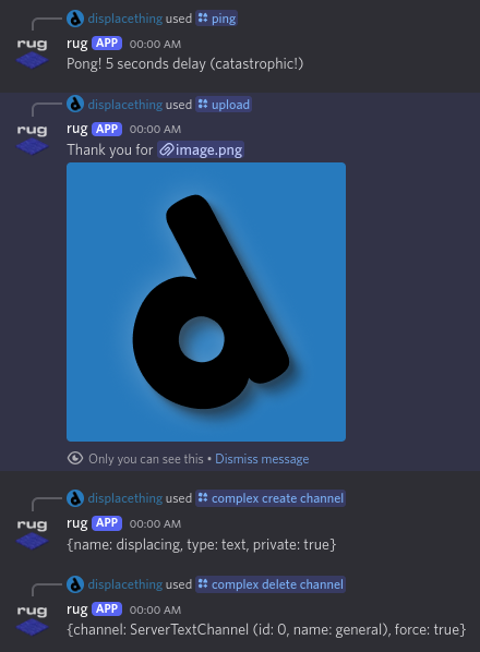 Demo slash commands